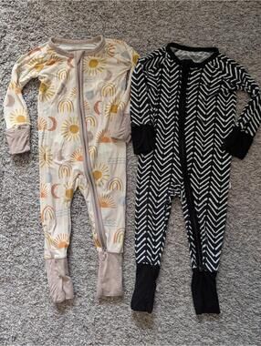 Little Sleepies 3/6m Zippies Bundle Desert Sunrise and Black Chevron